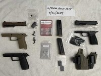 P320 M18 takeoffs — complete slide and grip & P365 T1C Axis Elite holster