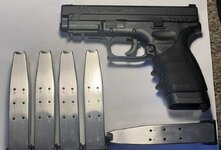 XD-45 w/5 mags, night fission sights, hogue grip