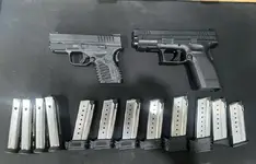 (2 handguns) OFF-ROSTER Springfield XDs 3.3" & XD9 9mm Bundle – 12 Magazines