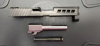 True Precision Axiom Sig Sauer P320 Compact RMR Cut Slide + Double Diamond Barrel + Guide Rod and  Recoil Spring Assembly