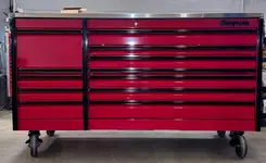 Snap On EPIQ 84 KERP842D Candy Apple Red, Black Trim and Wheels, Stainless Power Top with LED