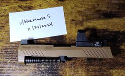 P320 / M18 3.8" Optic Ready Slide with Leupold Deltapoint Pro 2.5 MOA Black Dawson Precision M18 Sight Set