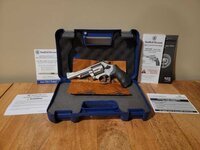 Smith & Wesson Model 69 Combat 44mag Revolver - 5 Rounds, 4.25" Barrel, Polymer Grips, Stainless/Silver, 2-Dot Sights