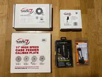 Lyman Pro .223 Die Pack, Apex 10 .223/300 BLK Caliber Conversion Kit, Mark 7 Small Rifle Case Feeder Plate, BST-60 Tumbler
