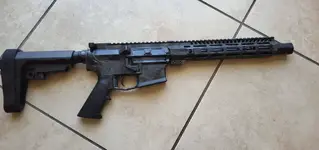 New Aero 10.5 AR-15 Semi Auto Pistol With Camo Cerakote Upgrade trigger to Hiperfire