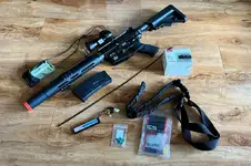 ICS CXP HOG SD Tubular Handguard M4 Electric Blowback Airsoft AEG Rifle - OC