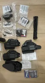 Holsters for g19, g26 and Rost martin, various stuff for glock and m&p series