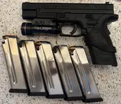 Springfield Armory XD-45 Tactical, Trijicon Sights, CTC Laser, 5 Mags & TLR-1 Tac Light