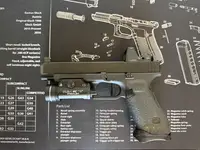Gen 5 Glock 34 with Trijicon RMR , Trijicon night sights, Zev pro magwell, Apex tactical trigger, and Tyrant extended slide release