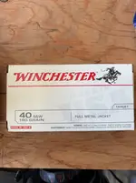 Winchester 40 S&W 180 grain FMJ Ammo