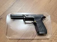 Wilson Combat P320 Full Size Frame with weights and Tyrant Extened Mag Release.webp