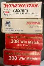 9mm, 32acp, 38/357, 10mm, 45, 308, 8mm, 7.62x54r, 223, 12g, 22lr