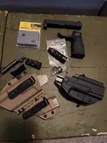 PRICE DROP Grip modules, P229 slide, G19 barrel, Various parts/holsters.