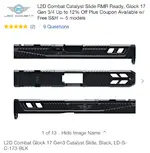 L2D Combat Glock 17 Gen3 Catalyst Slide, Black, LD-S-C-173-BLK