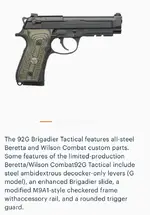 Off roster Wilson combat Beretta Brigadier 92 tactical