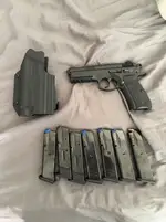 SP-01, CZ 2075 Rami, BG-38, and M&P9 2.0
