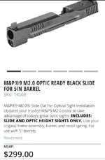 Smith and Wesson m&p 2.0 5 inch slide