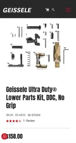 Geissele Lower Parts Kit in DDC