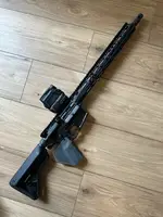 BCM upper, LWRC lower, Geissle trigger B5 stock and grip, Holosun drs-NV