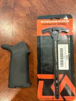 AR Parts- Breek Arms Ambi Charging Handle, Magpul Grip