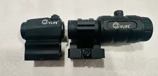 Optic with magnifier