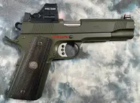 Wilson Combat CQB, custom green 1911 with optic cut