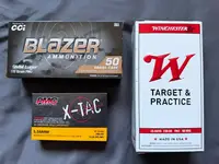 556, 45, and 9mm new boxes