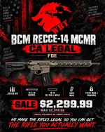 BCM RECCE-14 MCMR FDE — CALIFORNIA LEGAL — $2,299.99