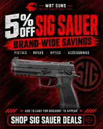 5% OFF SIG SAUER — BRAND-WIDE SALE AT WBT GUNS