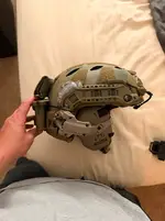 Bump helmet with ir/vis lights and walkers razor