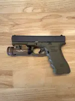 Gen3 G17 OD with Talon Grips + TLR-1 HL FDE
