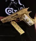 Colt 38 Super 1966 Aztec Emperor Gold