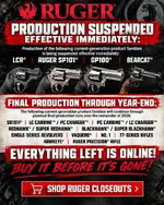 RUGER PRODUCTION SUSPENSIONS + FINAL 2026 RUNS — CLOSEOUT SECTION IS LIVE