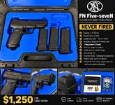 FN Five-seveN 5.7x28mm Pistol – Never Fired – 3 Magazines – Original FN Case