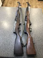 All matching Type 56 SKS and genuine, original Mosin sniper PU rifles for sale