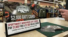 $2100 Sportsman Warehouse Giftcard