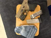 S&W Shield FDE Hi-Viz Sights w/ Streamlight and Holster
