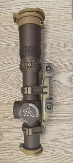 Nightforce ATACR 1-8 FDE MRAD with Nightforce mount