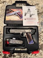 Ruger, SR 1911, Stainless and engraved, .45 ACP, Roseville