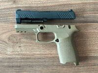 P320 3.9" Black Slide and Coyote Grip