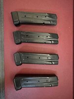 Four Sig P320 Mags OEM (10/17) with Grey Ghost Base Plate - Sacramento